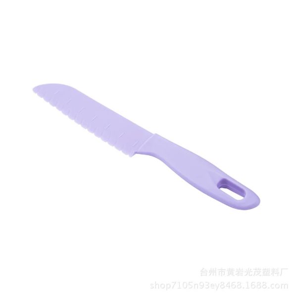 Couteau à fruits en dents de scie en plastique, ustensile de cuisine sûr pour enfants chef pour jxlaitue tout-petit cuisine opaque pour enfants – Image 5