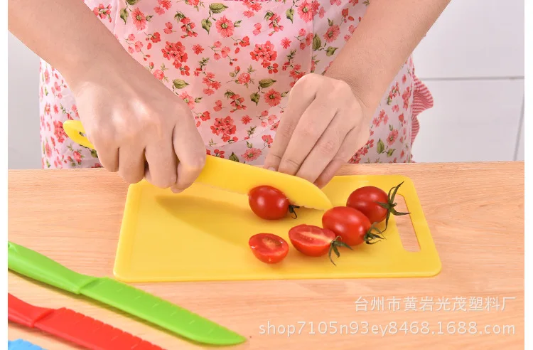 Couteau à fruits en dents de scie en plastique, ustensile de cuisine sûr pour enfants chef pour jxlaitue tout-petit cuisine opaque pour enfants