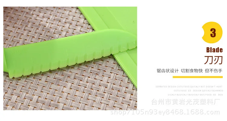 Couteau à fruits en dents de scie en plastique, ustensile de cuisine sûr pour enfants chef pour jxlaitue tout-petit cuisine opaque pour enfants