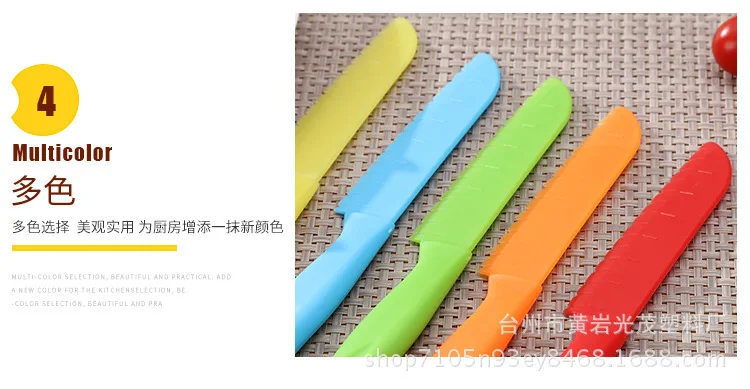 Couteau à fruits en dents de scie en plastique, ustensile de cuisine sûr pour enfants chef pour jxlaitue tout-petit cuisine opaque pour enfants