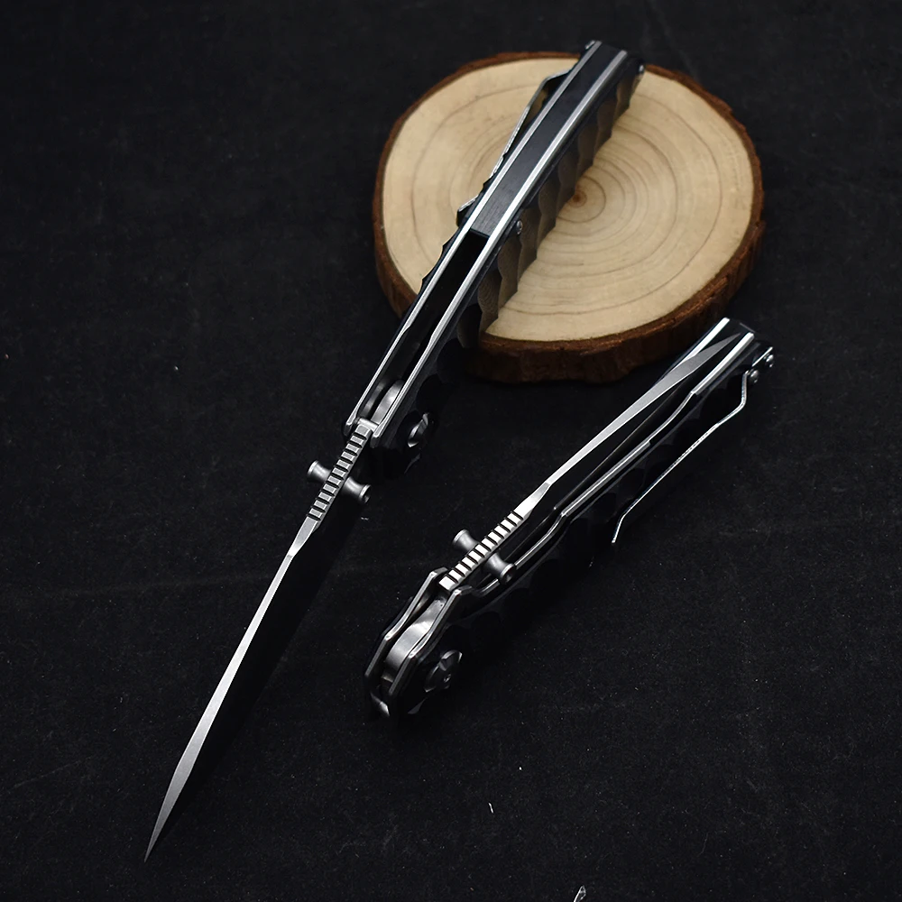 DulEDC-Couteau pliant en acier M390, manche G10, camping en plein air, survie, chasse, fruits, portable, haute dureté, outil, nouveau