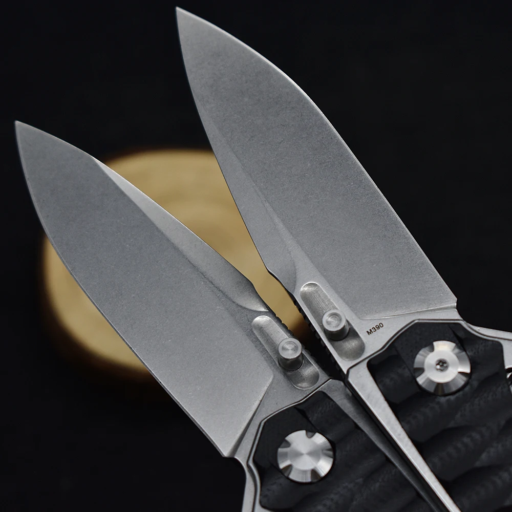 DulEDC-Couteau pliant en acier M390, manche G10, camping en plein air, survie, chasse, fruits, portable, haute dureté, outil, nouveau