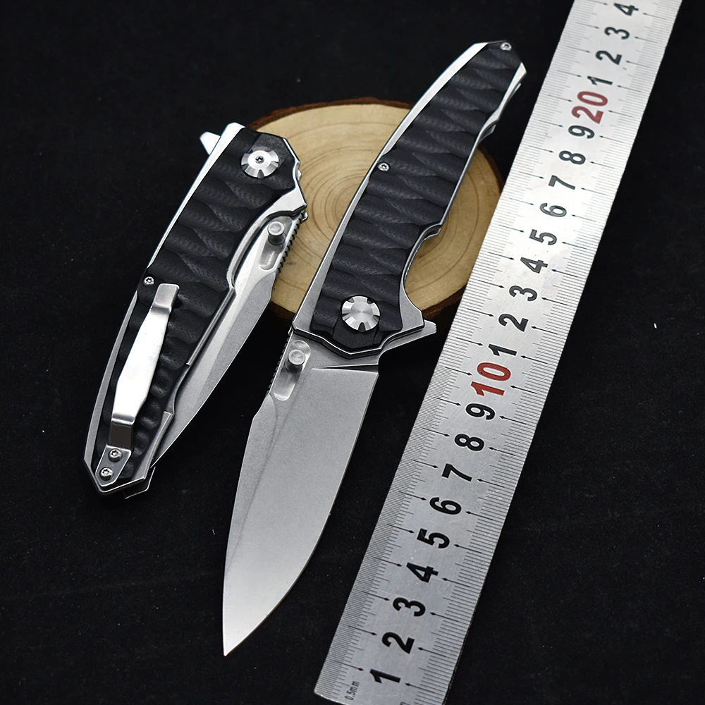 DulEDC-Couteau pliant en acier M390, manche G10, camping en plein air, survie, chasse, fruits, portable, haute dureté, outil, nouveau