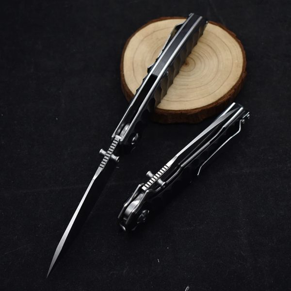 DulEDC-Couteau pliant en acier M390, manche G10, camping en plein air, survie, chasse, fruits, portable, haute dureté, outil, nouveau – Image 5