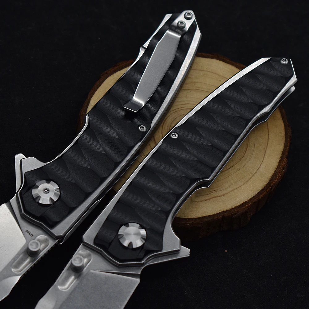 DulEDC-Couteau pliant en acier M390, manche G10, camping en plein air, survie, chasse, fruits, portable, haute dureté, outil, nouveau