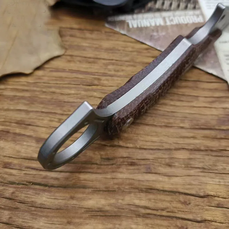 Meunier Bros.BIsdes karambit DC53 lame, manche en lin, haute dureté, outils multi-mains tranchants opaque
