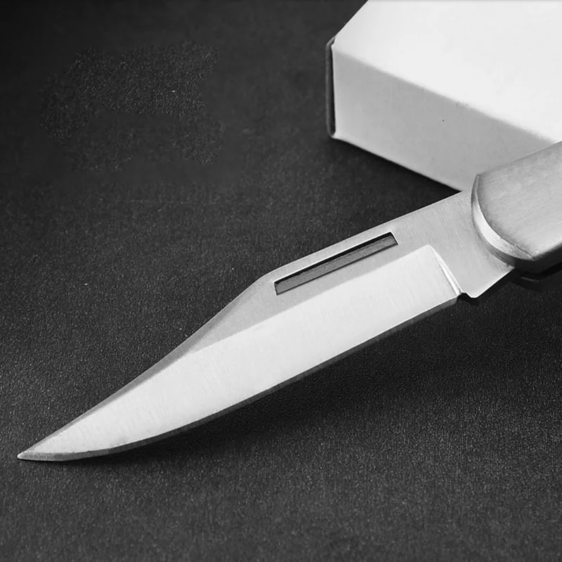 Couteau pliant de poche portable EDC, acier inoxydable 3CR, manche en bois confortable, camping en plein air, outils à main de survie, vente en gros