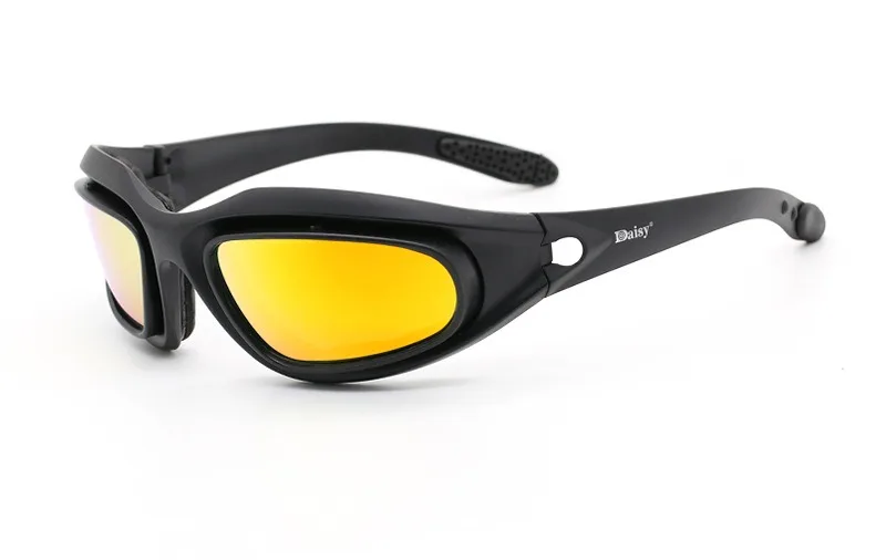 Dulpolarized AndrC5 DulPolarized-Lunettes de soleil militaires avec 4 lentilles pour hommes, lunettes de randonnée, lunettes de tir, boîte d'origine