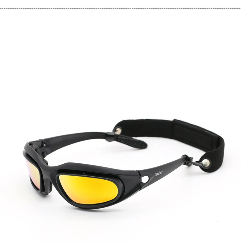 Dulpolarized AndrC5 DulPolarized-Lunettes de soleil militaires avec 4 lentilles pour hommes, lunettes de randonnée, lunettes de tir, boîte d'origine