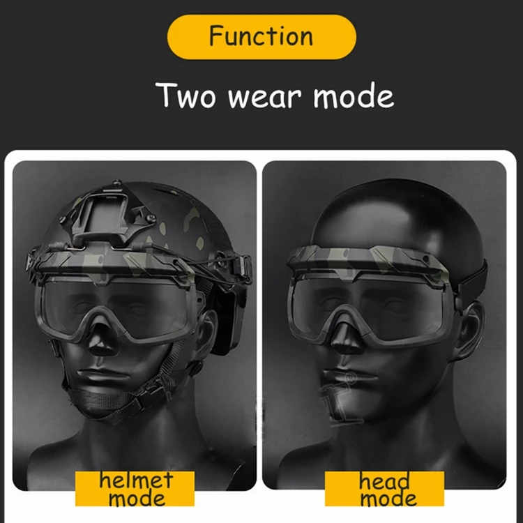 Dulairsoft-Lunettes de paintball coupe-vent, anti-buée, CS Wargame, lunettes de protection de randonnée, convient pour Dulhelmet