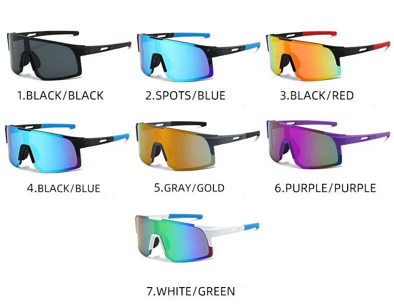 Lunettes de soleil de sports de plein air pour hommes et femmes, coupe-vent, anti-sable, colorées, cyclisme, randonnée, lunettes de soleil