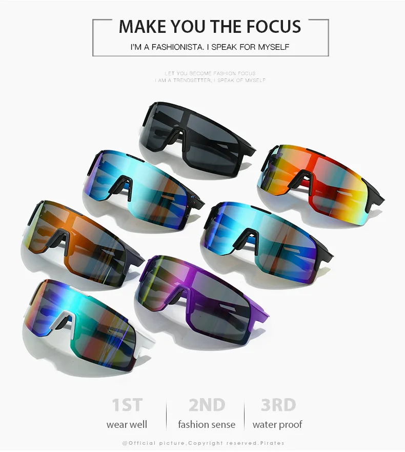 Lunettes de soleil de sports de plein air pour hommes et femmes, coupe-vent, anti-sable, colorées, cyclisme, randonnée, lunettes de soleil