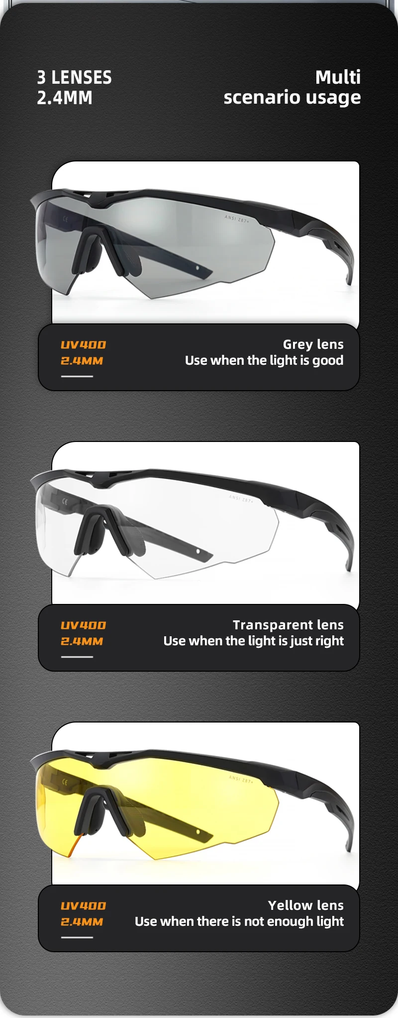 DulGoggles-Ensemble de lunettes de soleil pare-balles, lunettes d'alpinisme de moto, coupe-vent, anti-poussière, CS, tir militaire