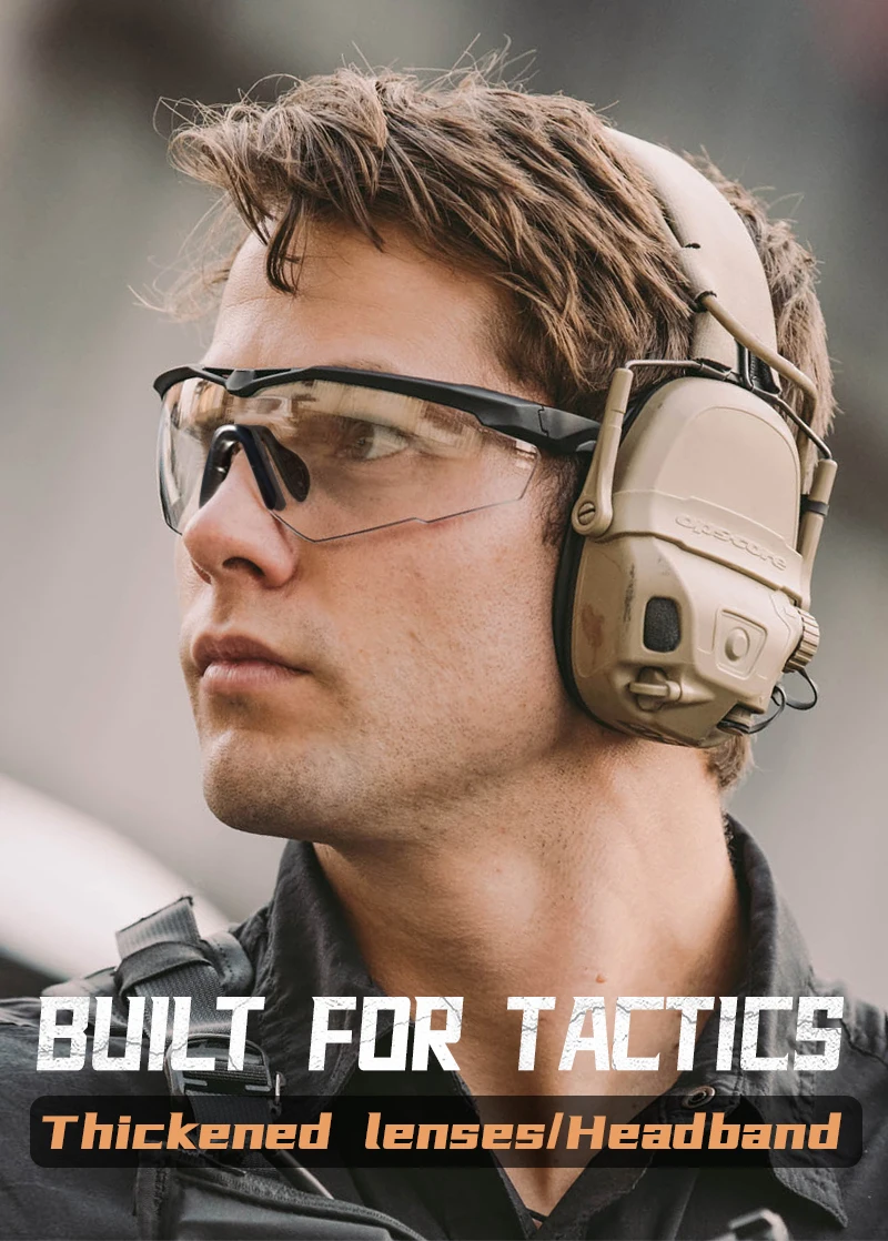 DulGoggles-Ensemble de lunettes de soleil pare-balles, lunettes d'alpinisme de moto, coupe-vent, anti-poussière, CS, tir militaire