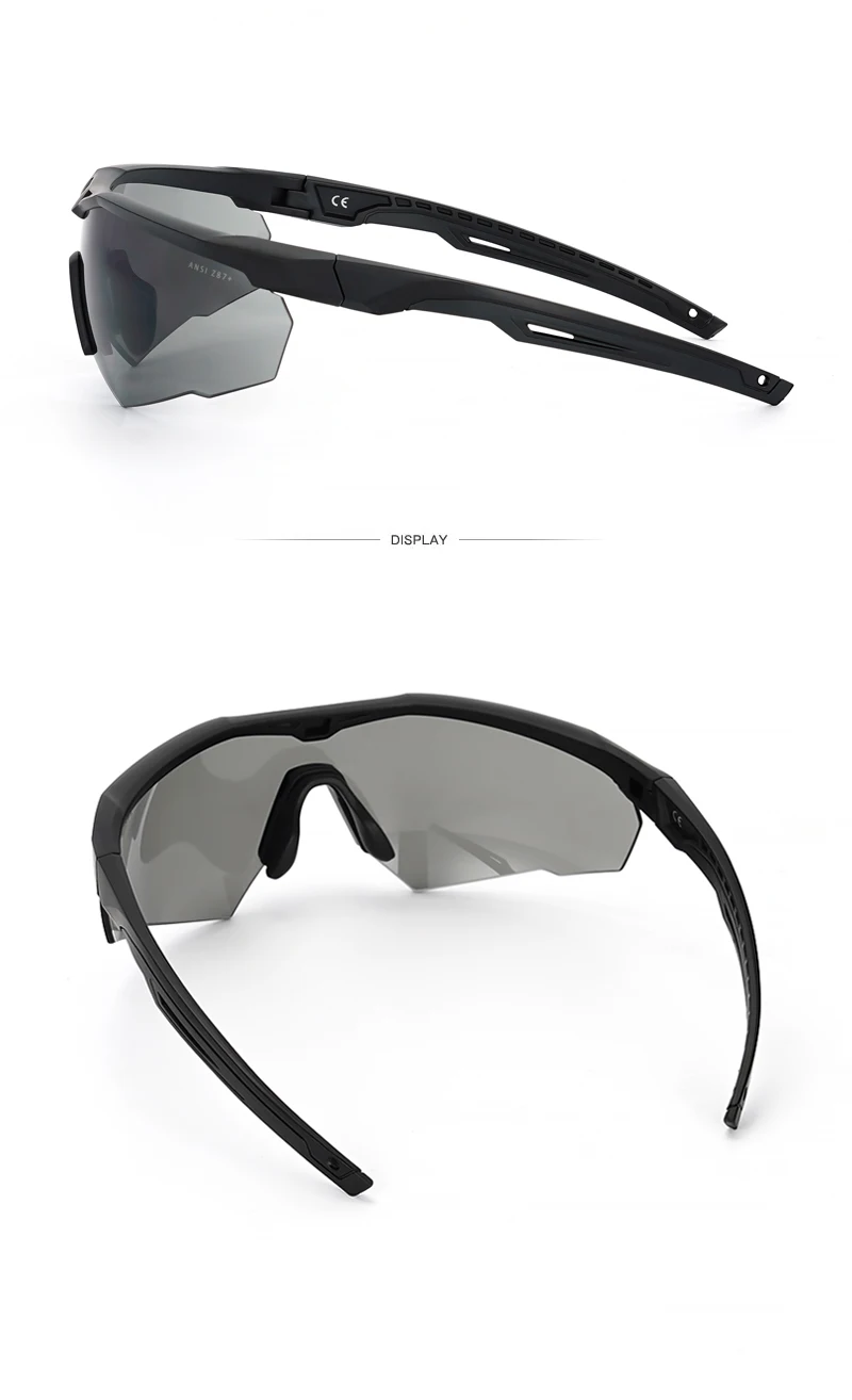 DulGoggles-Ensemble de lunettes de soleil pare-balles, lunettes d'alpinisme de moto, coupe-vent, anti-poussière, CS, tir militaire
