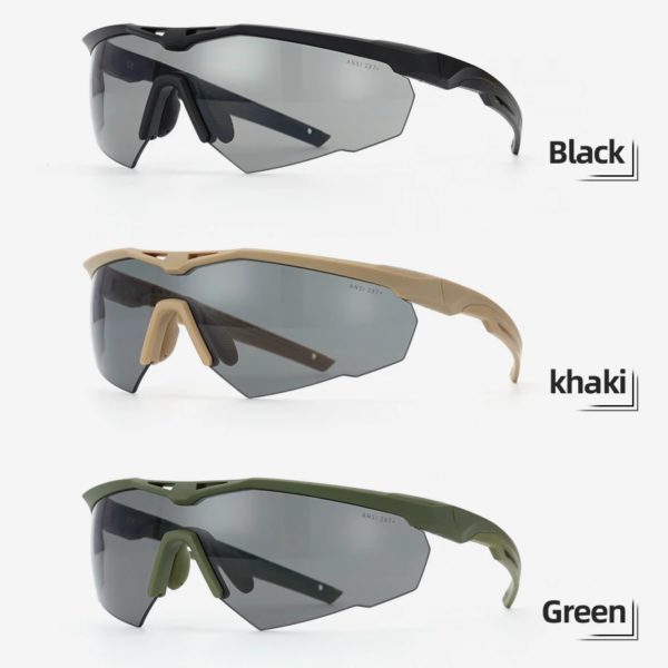 DulGoggles-Ensemble de lunettes de soleil pare-balles, lunettes d'alpinisme de moto, coupe-vent, anti-poussière, CS, tir militaire – Image 5