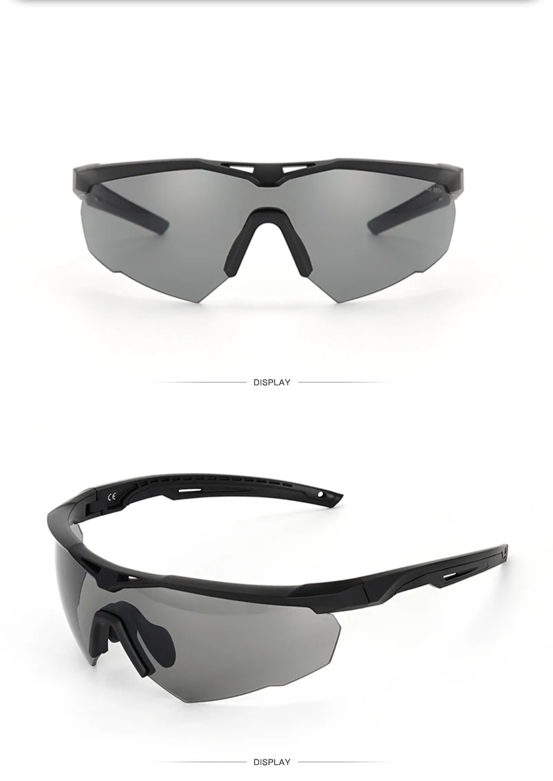 DulGoggles-Ensemble de lunettes de soleil pare-balles, lunettes d'alpinisme de moto, coupe-vent, anti-poussière, CS, tir militaire