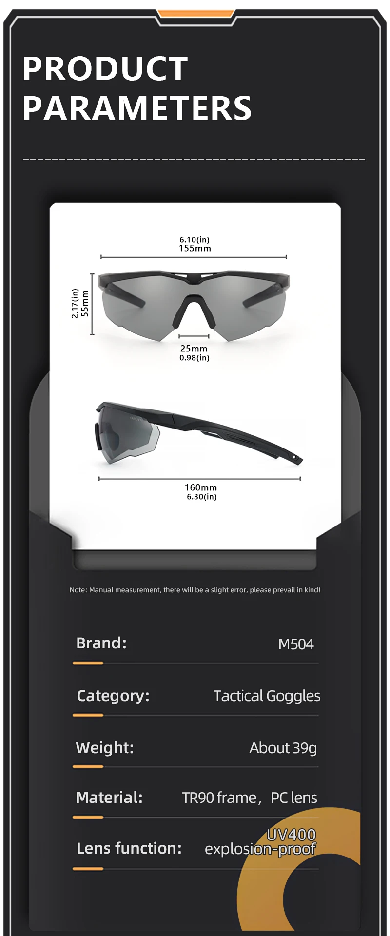 DulGoggles-Ensemble de lunettes de soleil pare-balles, lunettes d'alpinisme de moto, coupe-vent, anti-poussière, CS, tir militaire