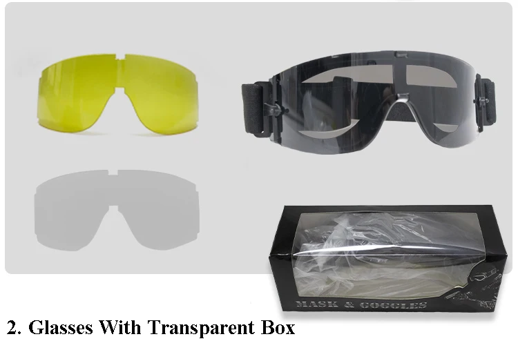 USMC-Lunettes de soleil X800 DulSunglasses pour hommes, chasse en plein air, lunettes de tir Airsoft Paintball, 3 lentilles