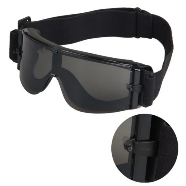 USMC-Lunettes de soleil X800 DulSunglasses pour hommes, chasse en plein air, lunettes de tir Airsoft Paintball, 3 lentilles – Image 5