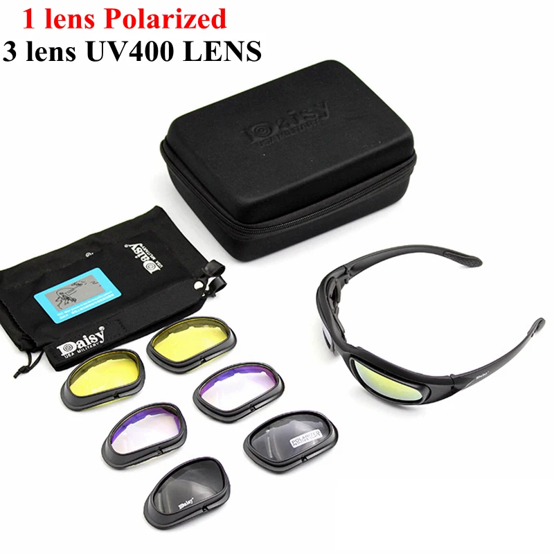 Lunettes de soleil AndrPolarized DulSunglasses pour hommes, lunettes de tir de chasse Airsoft, protection UV400, lunettes de randonnée dans le désert