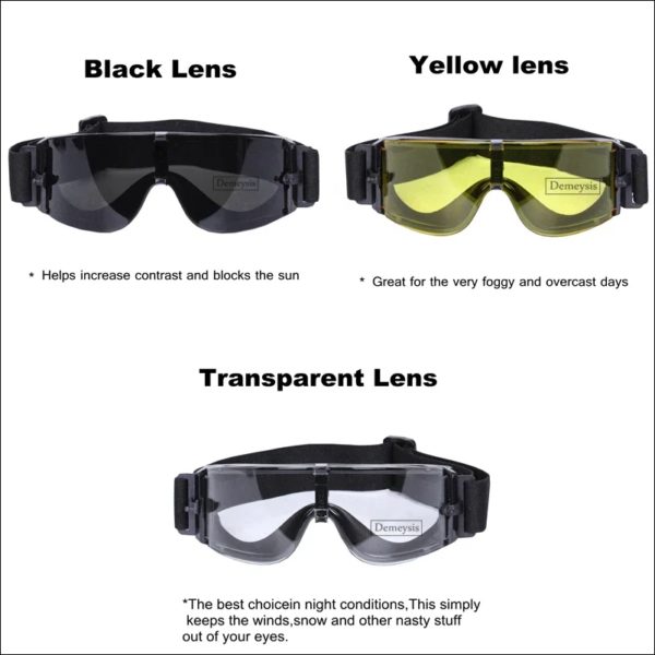 Lunettes de randonnée Airsoft DulGoggles, lunettes de paintball en plein air – Image 4
