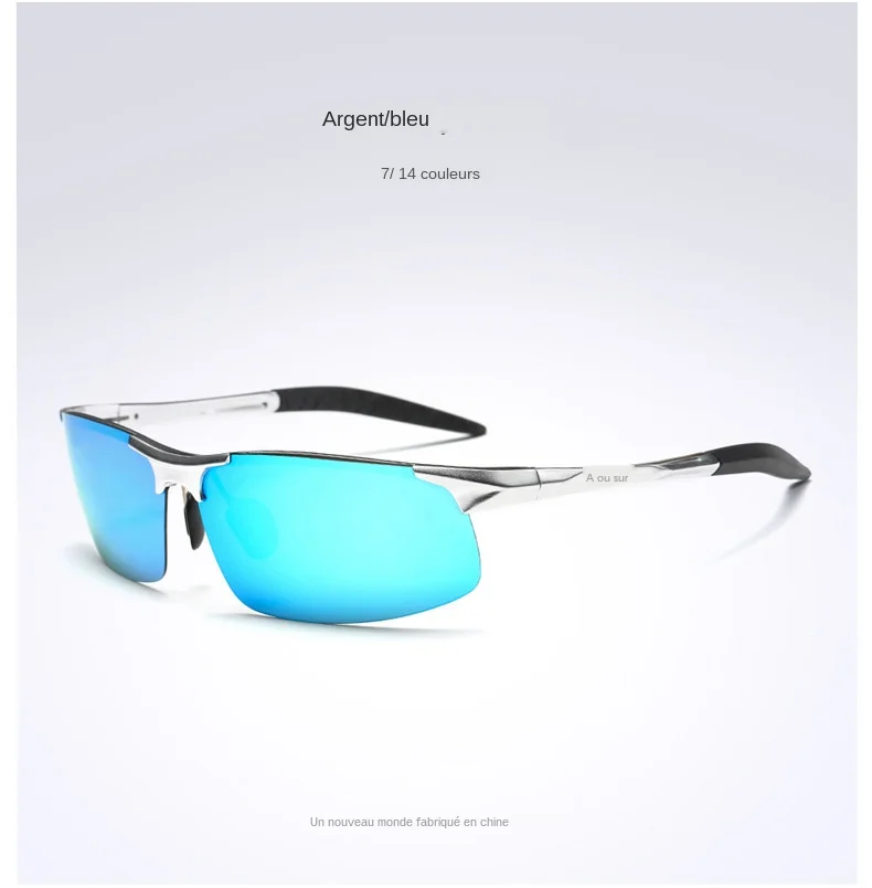 AORON – lunettes de soleil polarisées pour hommes, monture en aluminium et magnésium, lunettes de Sport rétro pour conducteur, lunettes de soleil UV400 Anti-éblouissement AORON – lunettes de soleil polarisées pour hommes, monture en aluminium et magnésium, lunettes de Sport rétro pour conducteur, lunettes de soleil UV400 Anti-éblouissement