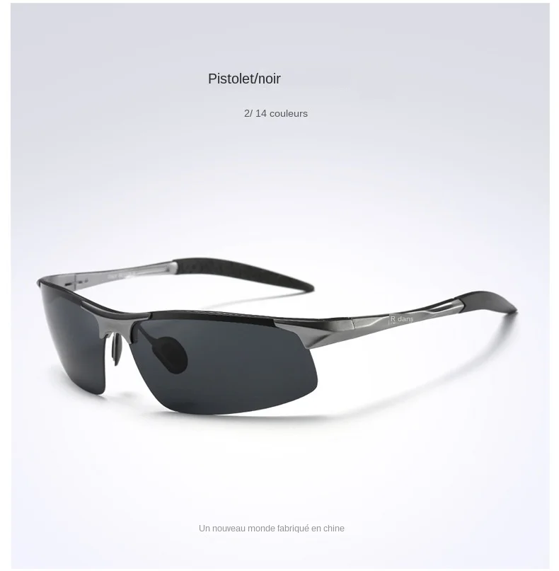 AORON – lunettes de soleil polarisées pour hommes, monture en aluminium et magnésium, lunettes de Sport rétro pour conducteur, lunettes de soleil UV400 Anti-éblouissement AORON – lunettes de soleil polarisées pour hommes, monture en aluminium et magnésium, lunettes de Sport rétro pour conducteur, lunettes de soleil UV400 Anti-éblouissement