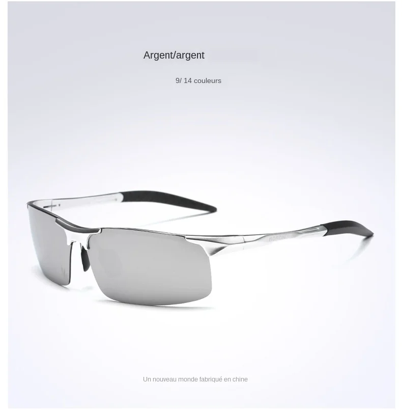 AORON – lunettes de soleil polarisées pour hommes, monture en aluminium et magnésium, lunettes de Sport rétro pour conducteur, lunettes de soleil UV400 Anti-éblouissement AORON – lunettes de soleil polarisées pour hommes, monture en aluminium et magnésium, lunettes de Sport rétro pour conducteur, lunettes de soleil UV400 Anti-éblouissement