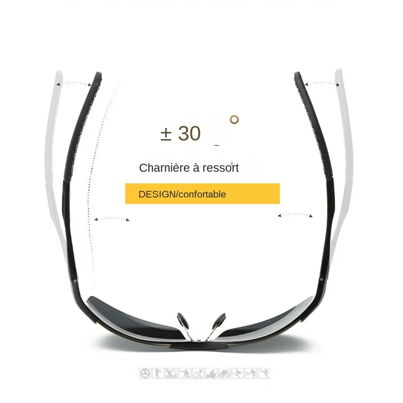 AORON – lunettes de soleil polarisées pour hommes, monture en aluminium et magnésium, lunettes de Sport rétro pour conducteur, lunettes de soleil UV400 Anti-éblouissement AORON – lunettes de soleil polarisées pour hommes, monture en aluminium et magnésium, lunettes de Sport rétro pour conducteur, lunettes de soleil UV400 Anti-éblouissement