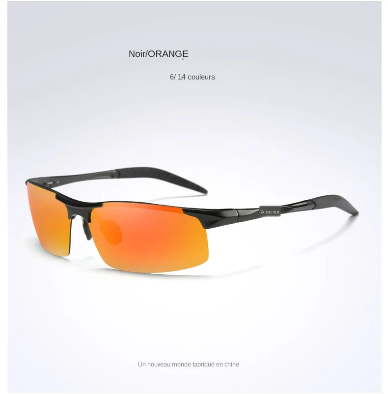 AORON – lunettes de soleil polarisées pour hommes, monture en aluminium et magnésium, lunettes de Sport rétro pour conducteur, lunettes de soleil UV400 Anti-éblouissement AORON – lunettes de soleil polarisées pour hommes, monture en aluminium et magnésium, lunettes de Sport rétro pour conducteur, lunettes de soleil UV400 Anti-éblouissement