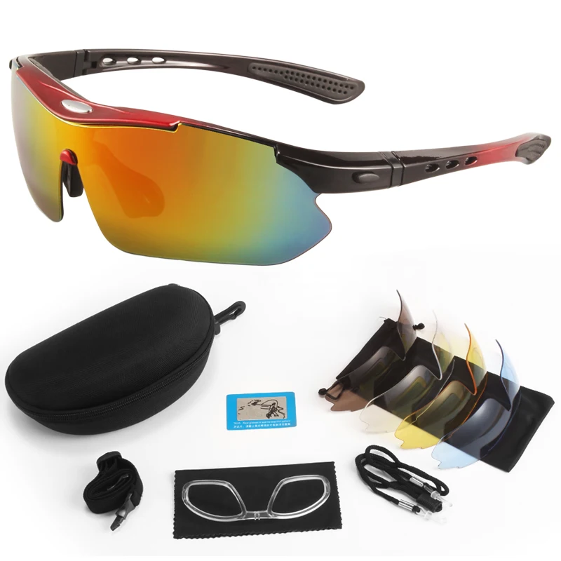 Lunettes DulGoggles polarisées pour hommes, coupe-vent, anti-poussière, lunettes d'escalade, lunettes de protection de sécurité, sports de plein air, nouveau, ensemble de 5 lentilles