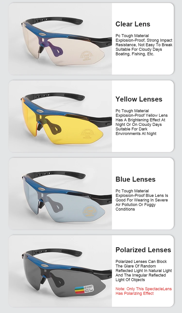 Lunettes DulGoggles polarisées pour hommes, coupe-vent, anti-poussière, lunettes d'escalade, lunettes de protection de sécurité, sports de plein air, nouveau, ensemble de 5 lentilles