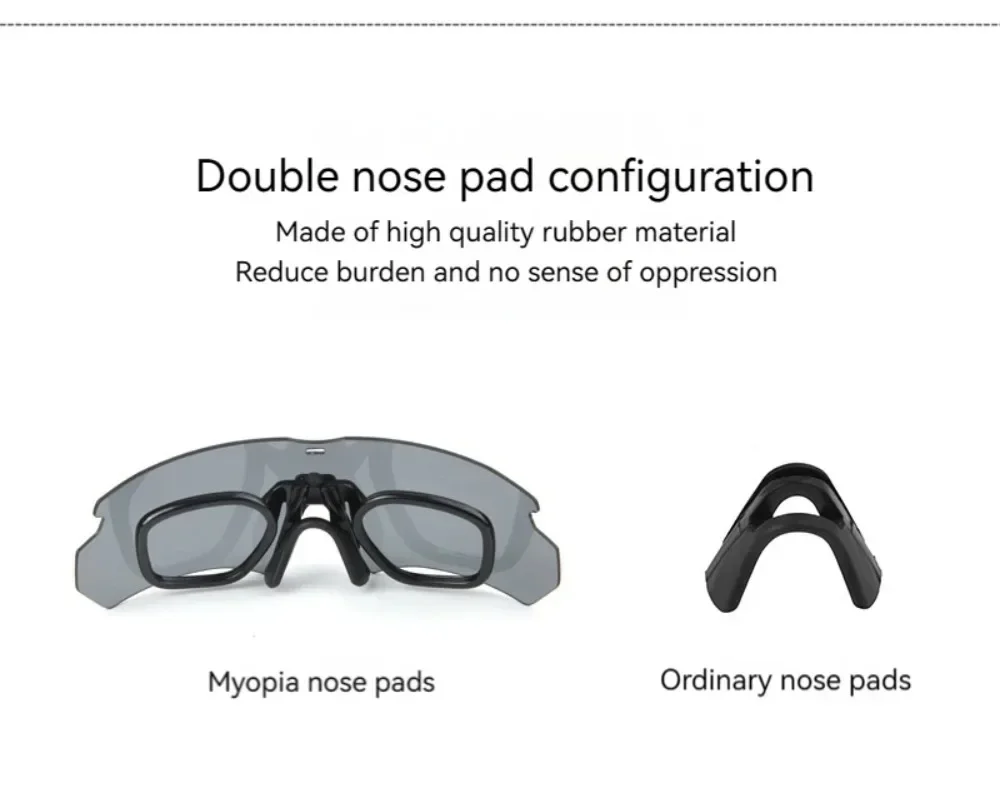 Lunettes DulGoggles militaires CS Airsoft, lunettes de tir de l'armée coupe-vent, lunettes polarisées HD, moto, cyclisme, extérieur, sûr, 3 lentilles