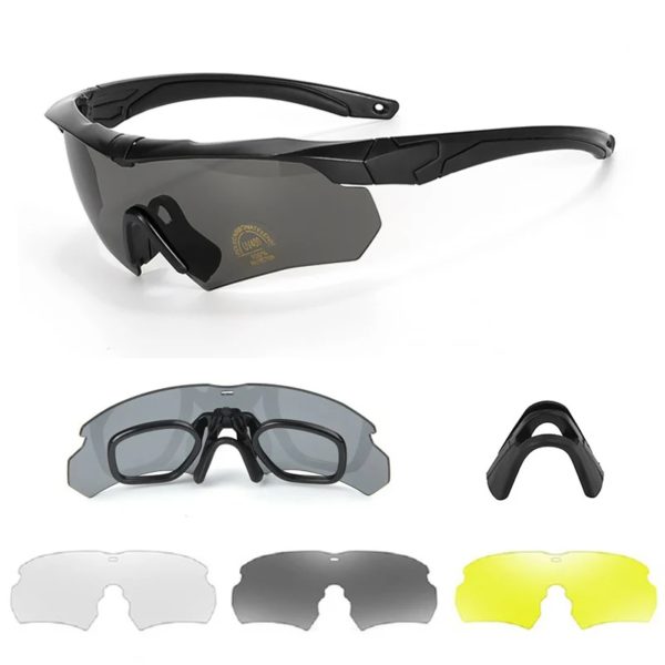 Lunettes DulGoggles polarisées avec 3 lentilles, lunettes d'escalade, sports de plein air, coupe-vent, anti-poussière, lunettes de protection de sécurité, nouveau – Image 3
