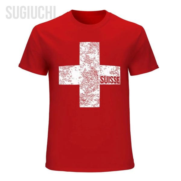 T-shirt à col rond unisexe, 100% coton, pour homme et femme, Swiss Feel, Zurich, Genève – Image 3