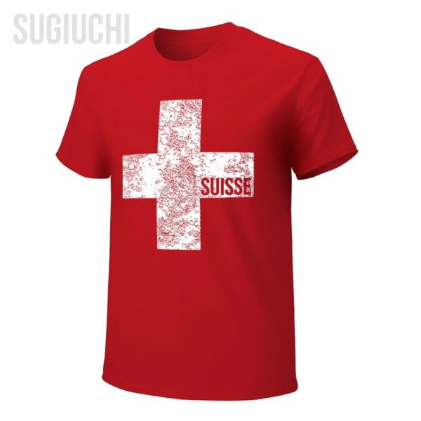 T-shirt à col rond unisexe, 100% coton, pour homme et femme, Swiss Feel, Zurich, Genève – Image 4