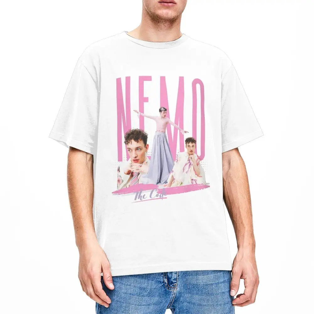 T-shirt manches courtes col rond homme, Nemo The Code Switzerland Eurovisions Malmo Sweden T Shirt coton, grande taille, 2024