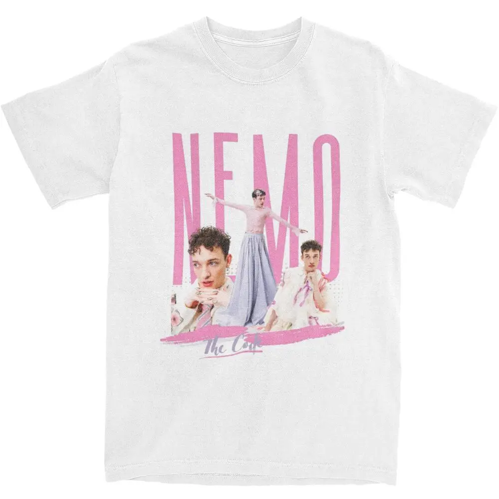 T-shirt manches courtes col rond homme, Nemo The Code Switzerland Eurovisions Malmo Sweden T Shirt coton, grande taille, 2024