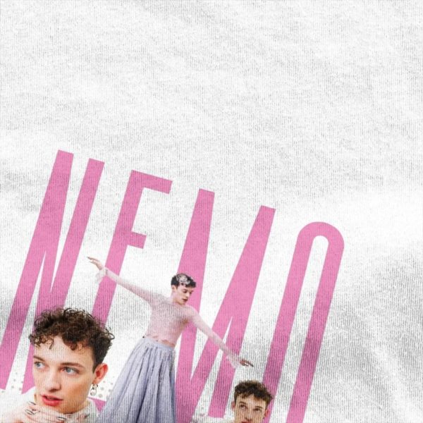 T-shirt manches courtes col rond homme, Nemo The Code Switzerland Eurovisions Malmo Sweden T Shirt coton, grande taille, 2024 – Image 2