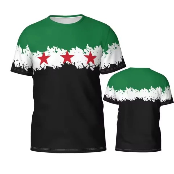 T-shirt tendance Syria Feel pour hommes, impression 3D gratuite, emblème de la République arabe syrienne, chemises Streetwear, offre spéciale