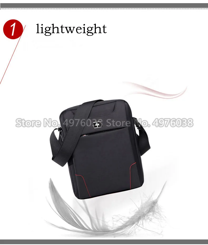 Sac à épaule imperméable pour hommes ipad 10.1 pouces, sacoche suisse simple pour hommes, sacoche 2019