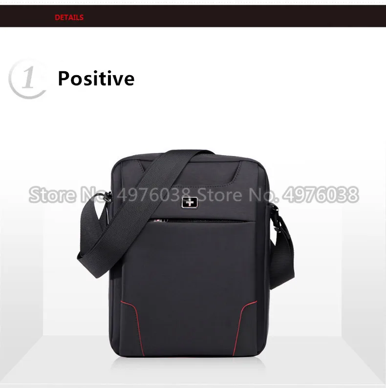 Sac à épaule imperméable pour hommes ipad 10.1 pouces, sacoche suisse simple pour hommes, sacoche 2019