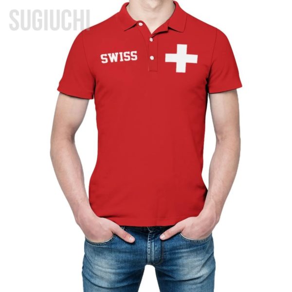 Polo Unisexe à Manches Courtes pour Homme, Vêtement à la Mode avec Impression 3D Suisse
