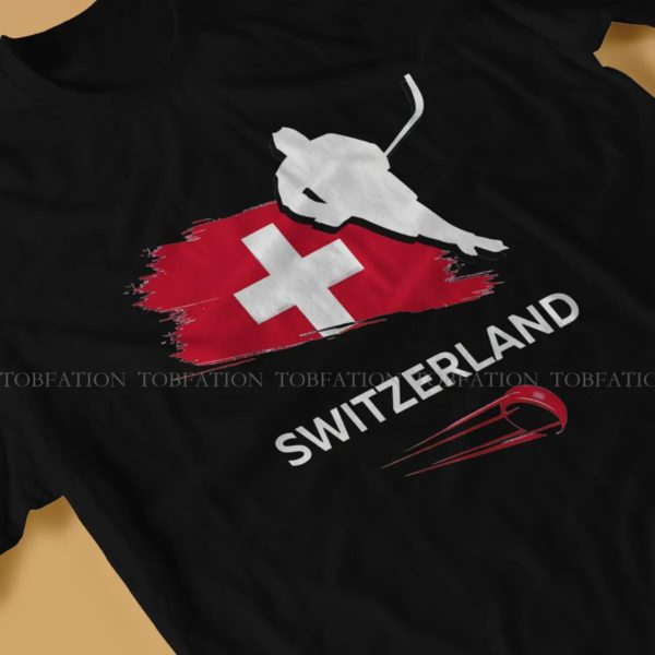 T-shirt de hockey sur glace pour homme, avec humour suisse, PVD, Chimadt, été – Image 4