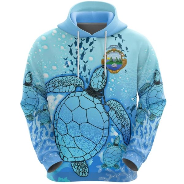Sweat à capuche imprimé 3D pour hommes et femmes, pulls décontractés, sweat à capuche avec emblème national, vêtements à la mode, carte du Costa Rica, PVD – Image 2