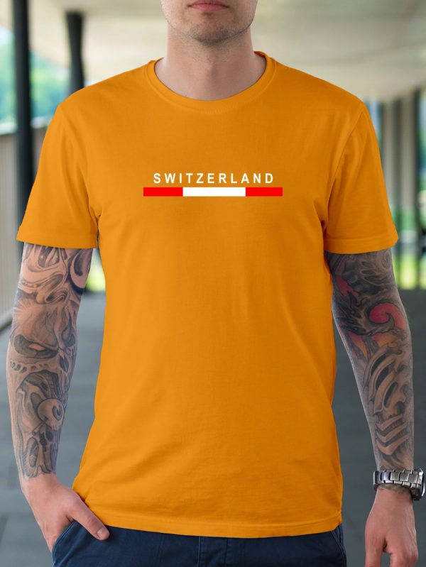 Suisse Graphique Hommes Manches Courtes Respzed T-shirt100 % Coton Confortable Extensible Carillons pour l'Été Style Décontracté Mode – Image 5