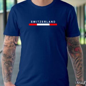 Suisse Graphique Hommes Manches Courtes Respzed T-shirt100 % Coton Confortable Extensible Carillons pour l'Été Style Décontracté Mode