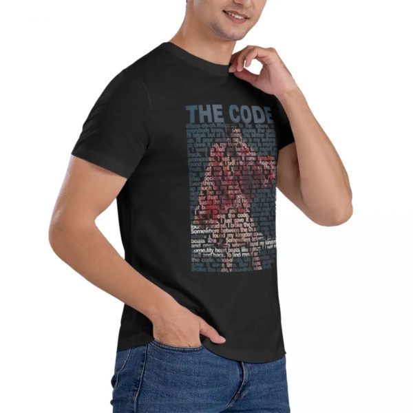 T-shirt manches courtes homme, rond, vintage, 2024 coton, Eurovision Song 100%, The Code Nemo – Image 3