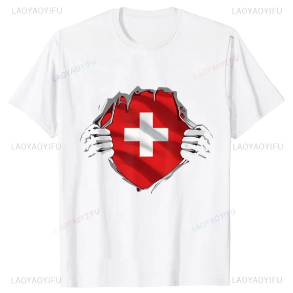 T-shirt manches courtes homme, estival et décontracté, à la mode, hipster – Image 4